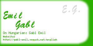 emil gabl business card